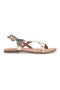 Flache Cafè-Sandalen kosten 95102 Platin