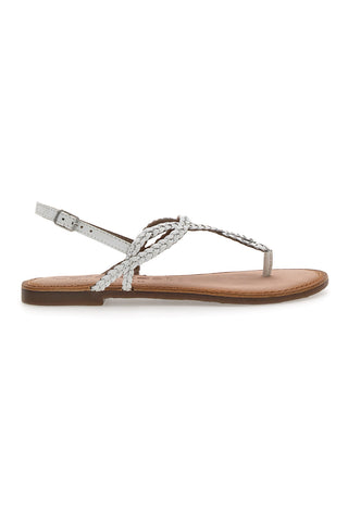 Flip-Flop-Sandalen Cafè Cost 95102 Weiß Echtes Leder