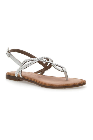 Flip-Flop-Sandalen Cafè Cost 95102 Weiß Echtes Leder