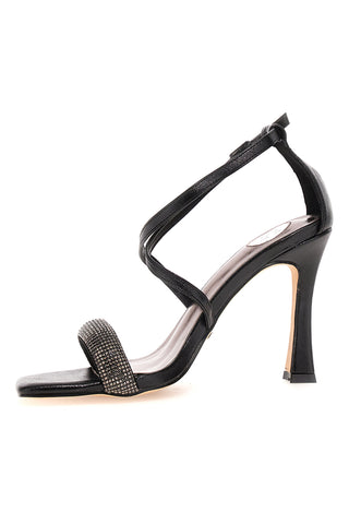 First Lady 24 schwarze Sandaletten mit Absatz