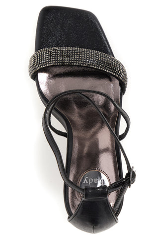 First Lady 24 schwarze Sandaletten mit Absatz