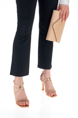 First Lady 24 RoseGold-Sandalen mit Absatz