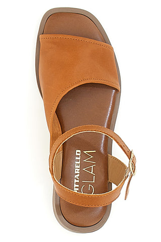 Sandali Flat Pittarello Glam 14913 Cuoio Vera Pelle