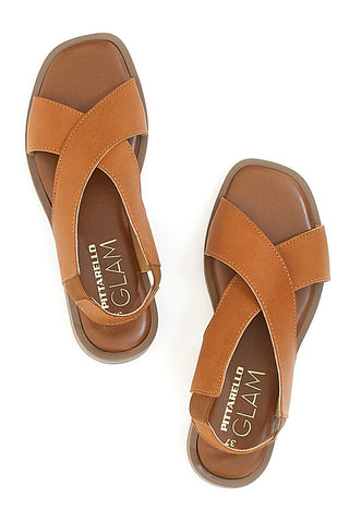 Sandali Flat Pittarello Glam 15411 Cognac