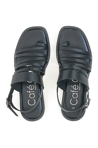 „Flat Cafe“-Sandalen kosten 15481 Schwarz