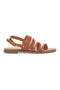 Flache Café-Sandalen kosten 15481 Cognac