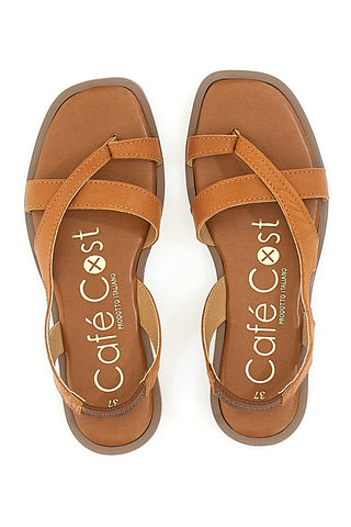 Sandali Flat Vafè Cost 14915 Cuoio