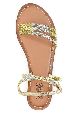 Flache Sandalen Pittarello Sun 3083 Gold