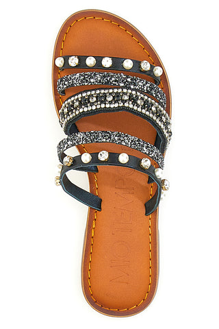 Mio Tempo 9811 Schwarze Hausschuhe