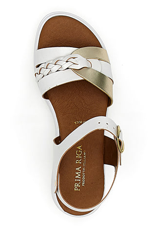 Sandali Prima Riga 246106 Bianchi e Platino