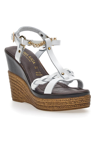 Prima Riga Keilsandalen 9216 Weiß