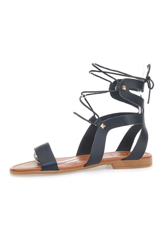 Prima Riga 402 Schnürsandalen Schwarz