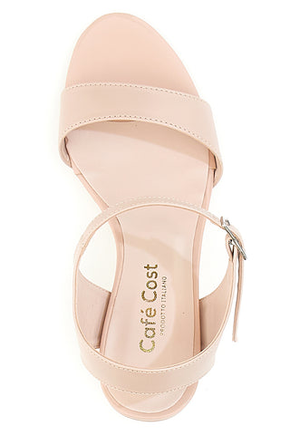 Cafe' Cost 1082 Nudefarbene Sandaletten mit Absatz