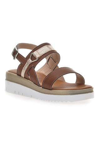 Sandalen mit Plateau Me & Me 3225 Braun