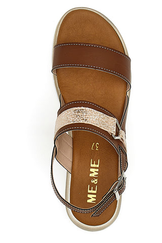 Sandalen mit Plateau Me & Me 3225 Braun