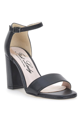 Schwarze First Lady 1910-Sandalen mit Absatz