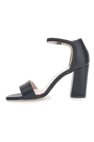 Schwarze First Lady 1910-Sandalen mit Absatz