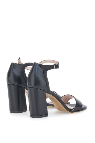 Schwarze First Lady 1910-Sandalen mit Absatz