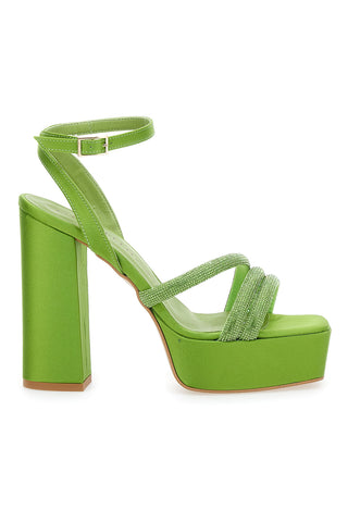 Sandali Plateau Pittarello Couture 120 Pistacchio Raso