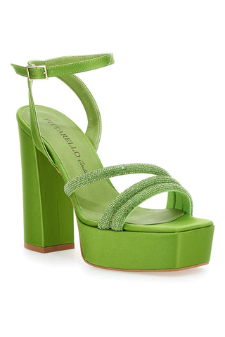 Sandali Plateau Pittarello Couture 120 Pistacchio Raso