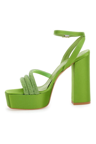Sandali Plateau Pittarello Couture 120 Pistacchio Raso