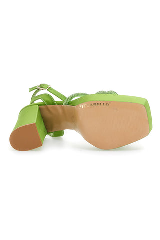 Sandali Plateau Pittarello Couture 120 Pistacchio Raso