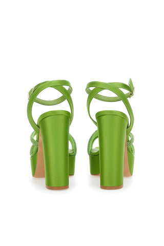 Sandali Plateau Pittarello Couture 120 Pistacchio Raso