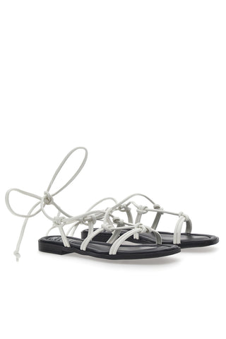 Prima Riga Schnürsandalen 308100 Weiß