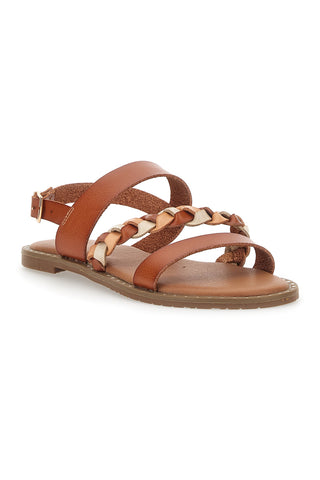 Flache Sandalen Mon Dieu 601710 Cognac