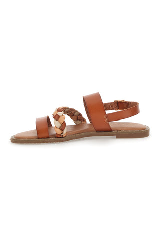 Flache Sandalen Mon Dieu 601710 Cognac