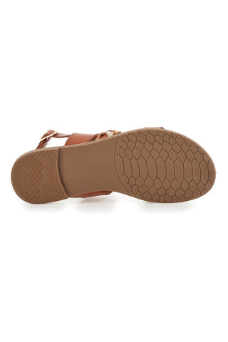 Flache Sandalen Mon Dieu 601710 Cognac