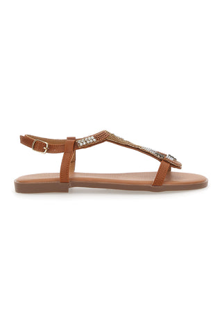 Flache Sandalen Mon Dieu 20207 Cognac