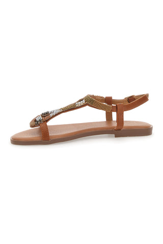 Flache Sandalen Mon Dieu 20207 Cognac