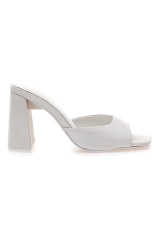 Mule con tacco largo bianco Renato Balestra 67301