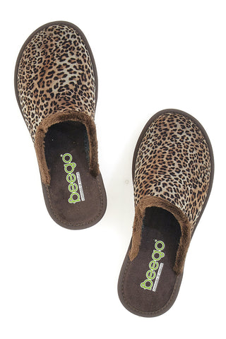 Pantofole Marroni Animalier Beego 6332