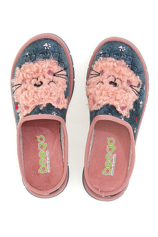 Blaue Beego-Hausschuhe 7345