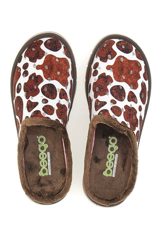 Pantofole Marrone Animalier Beego 7479