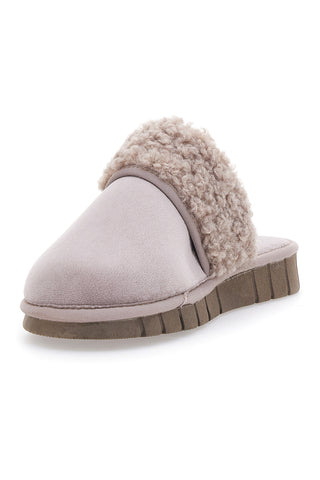 Taupefarbene Beego-Hausschuhe 7522