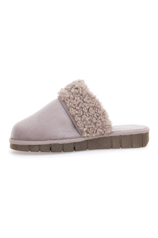 Taupefarbene Beego-Hausschuhe 7522