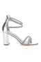 Sandali Argento Con Tacco Alto e Strass The First 254