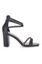 Sandali Neri Con Tacco Alto e Strass The First 254
