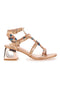Sandali Oro Rosa Con Borchie The First 231