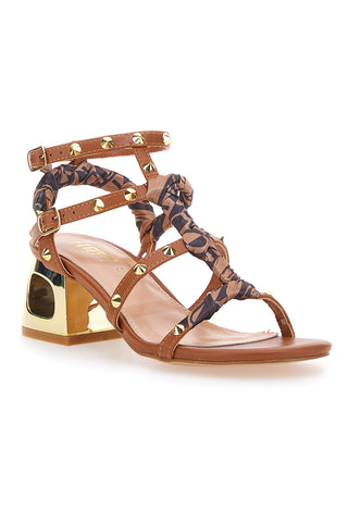 Sandali Marrone Con Borchie The First 231