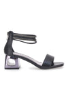 Sandali Neri Con Cinturino e Dettagli Strass The First 210/A