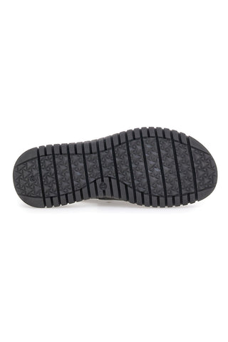 Sandalo nero in pelle con elastici latelali Pittarello Active 2401