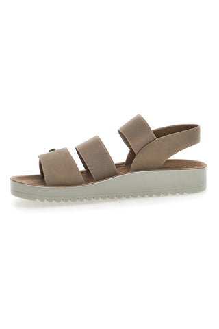 Sandalen mit elastischem Taupe Eco Bio 221494