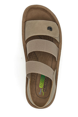 Sandalen mit elastischem Taupe Eco Bio 221494