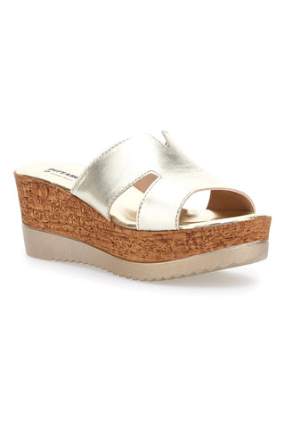 Pittarello Love 3420 Gold Plateau-Hausschuhe