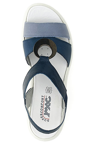 Blaue Sandalen mit silbernen Details IMac 557380