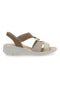 Beige Sandalen mit goldenem Detail IMac 557380